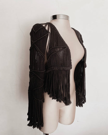 Chaqueta Tulum con Mangas Negra